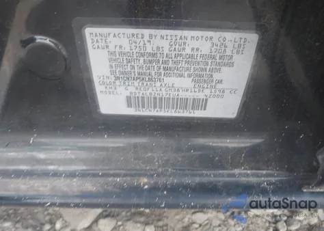 2019 Nissan Versa 1.6 Sv from USA, damaged, VIN 3N1CN7AP5KL863761